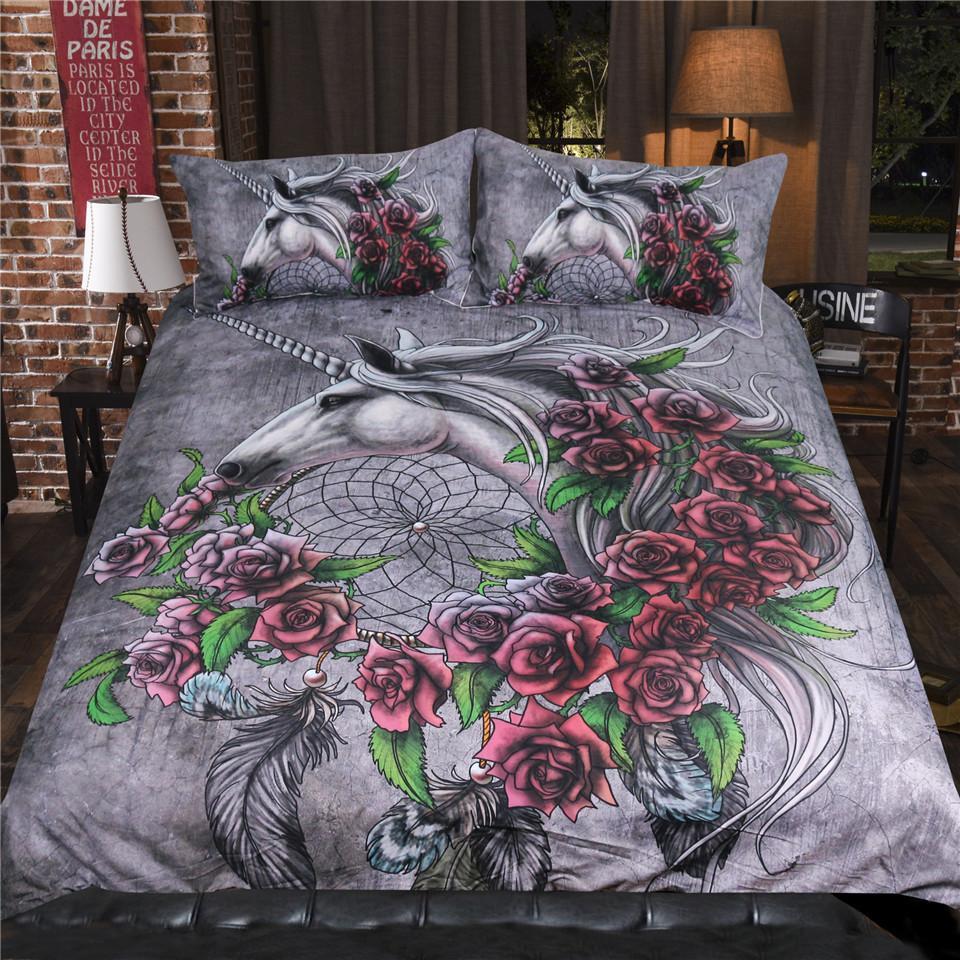 Unicorn Dreamcatcher by SunimaArt Bedding Set