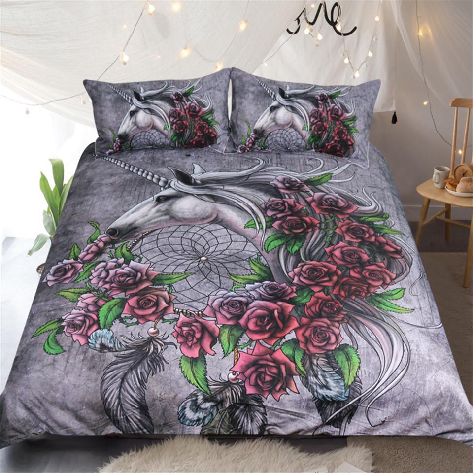 Unicorn Dreamcatcher byunimaArt 3D Customized Duvet Cover Bedding Sets