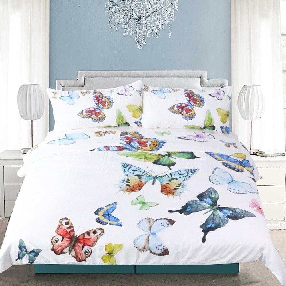 Vibrant Colored Butterflies ART HOP 3D Customized Duvet Cover Bedding Sets
