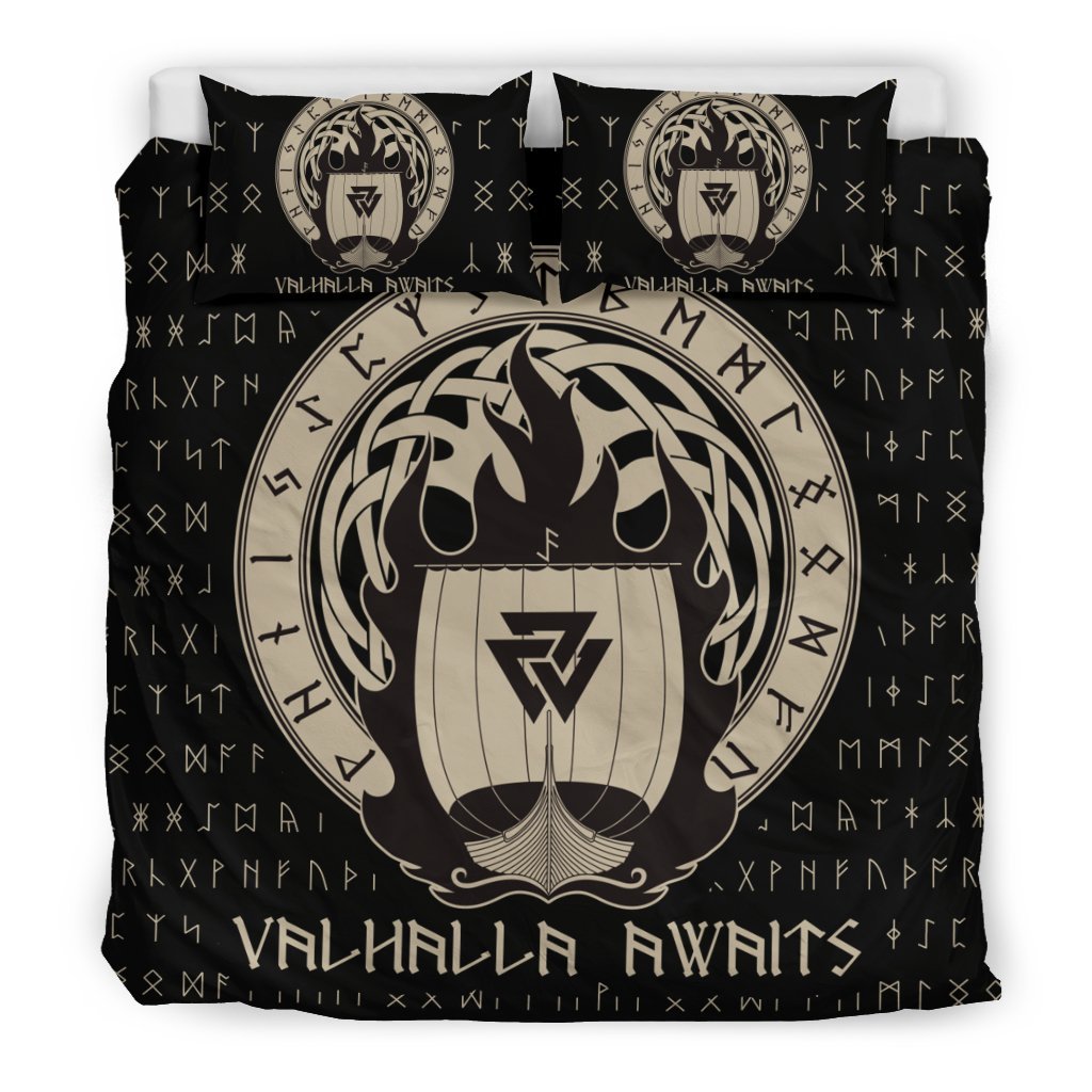 Viking Valhalla Awaits 3D Customized Duvet Cover Bedding Sets
