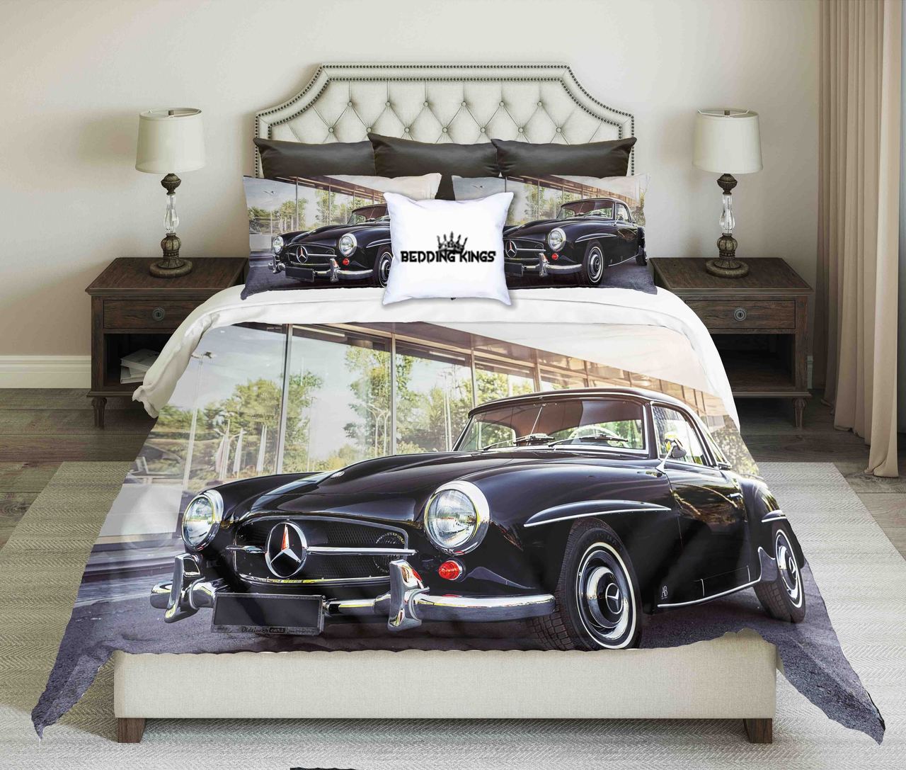 Vintage Black MercedesBenz | kings3D Customized Duvet Cover Bedding Sets