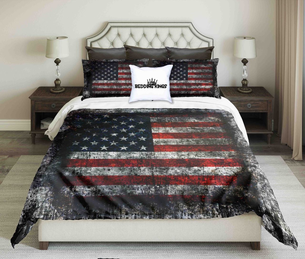 Vintage Design USA Fag | kings3D Customized Duvet Cover Bedding Sets