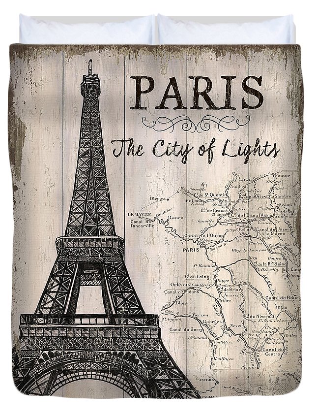 Vintage Travel Poster Paris 3D Customized Duvet Cover Bedding Sets