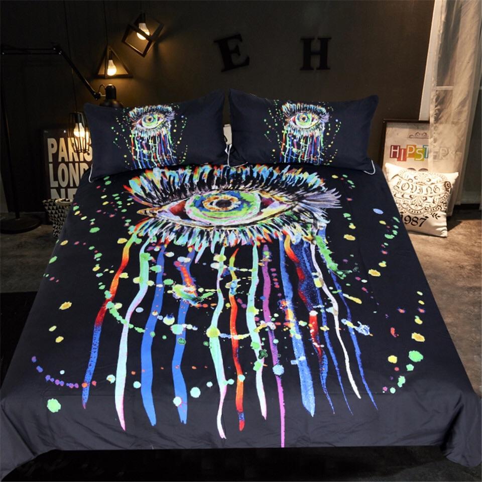 Watercolor Eye 3D Customized Duvet Cover Bedding Sets