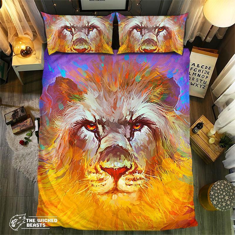 Watercolor Lion 09244 3D Customized Duvet Cover Bedding Sets
