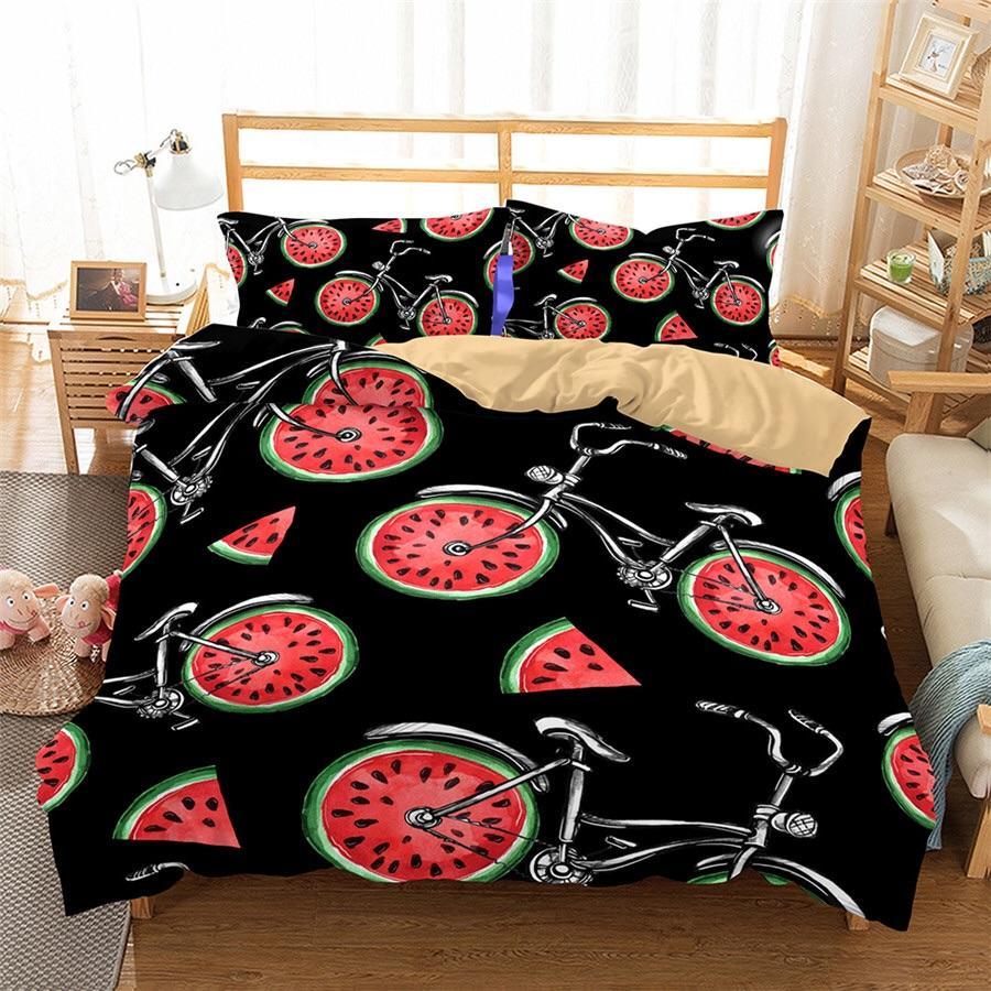 Watermelon Bike 3D Customized Duvet Cover Bedding Sets