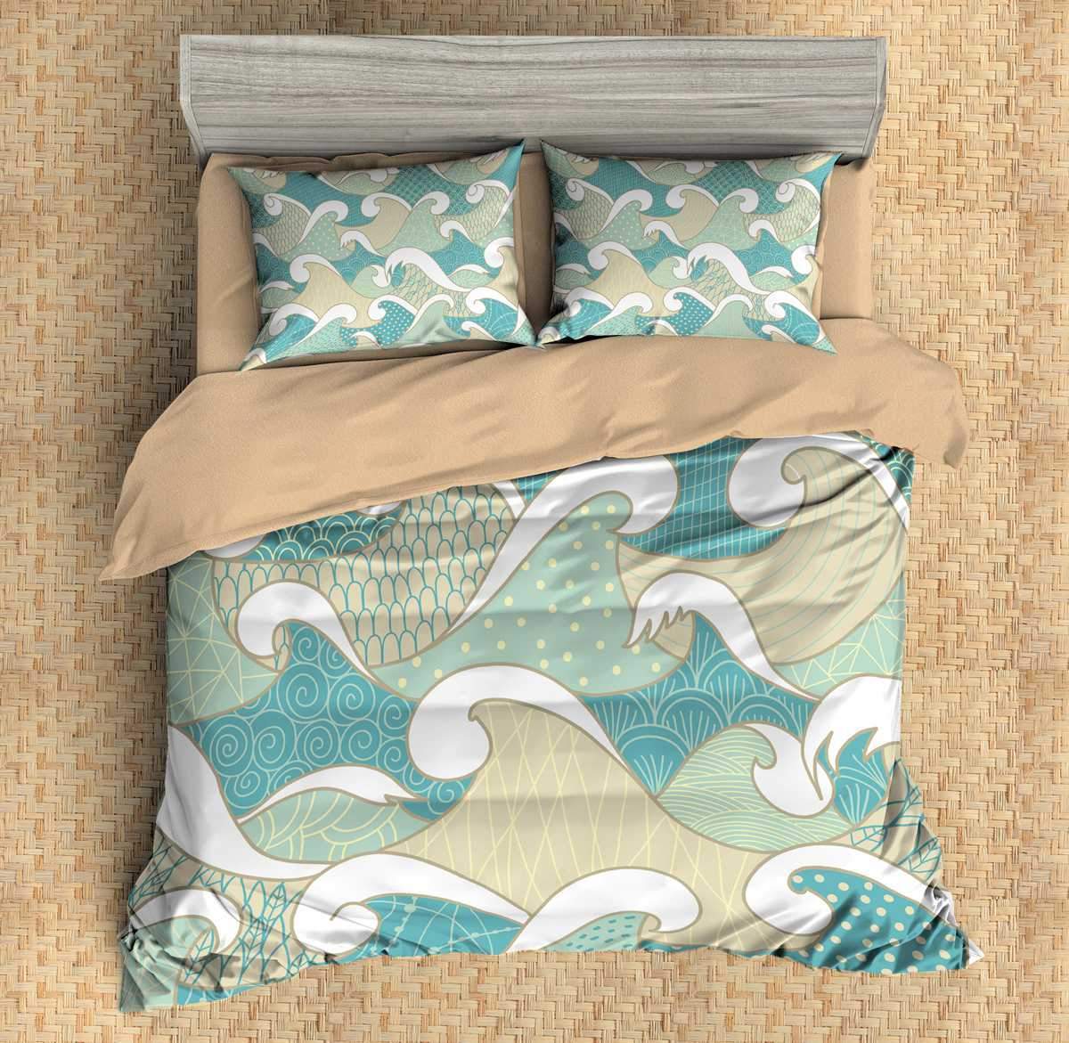 Waves 1 3D Customized Duvet Cover Bedding Sets