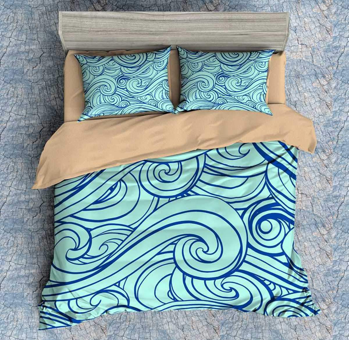 Waves 4 3D Customized Duvet Cover Bedding Sets