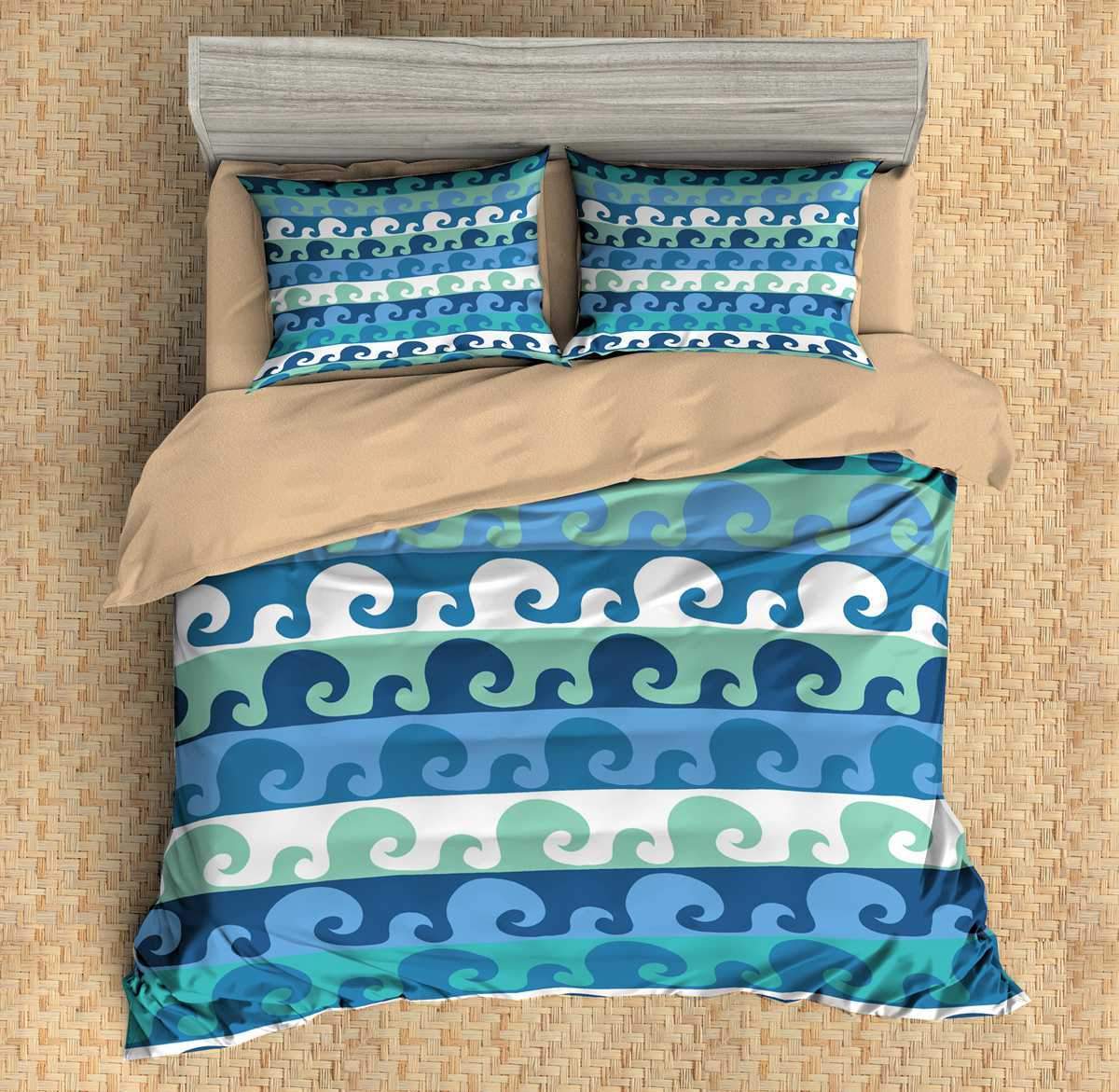 Waves 5 3D Customized Duvet Cover Bedding Sets