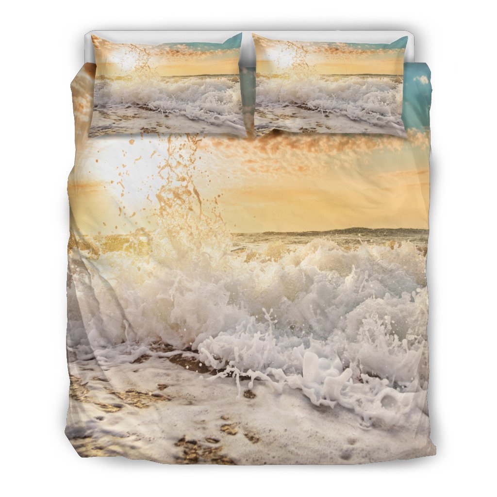 Waves Explosion 3D Customized Duvet Cover Bedding Sets