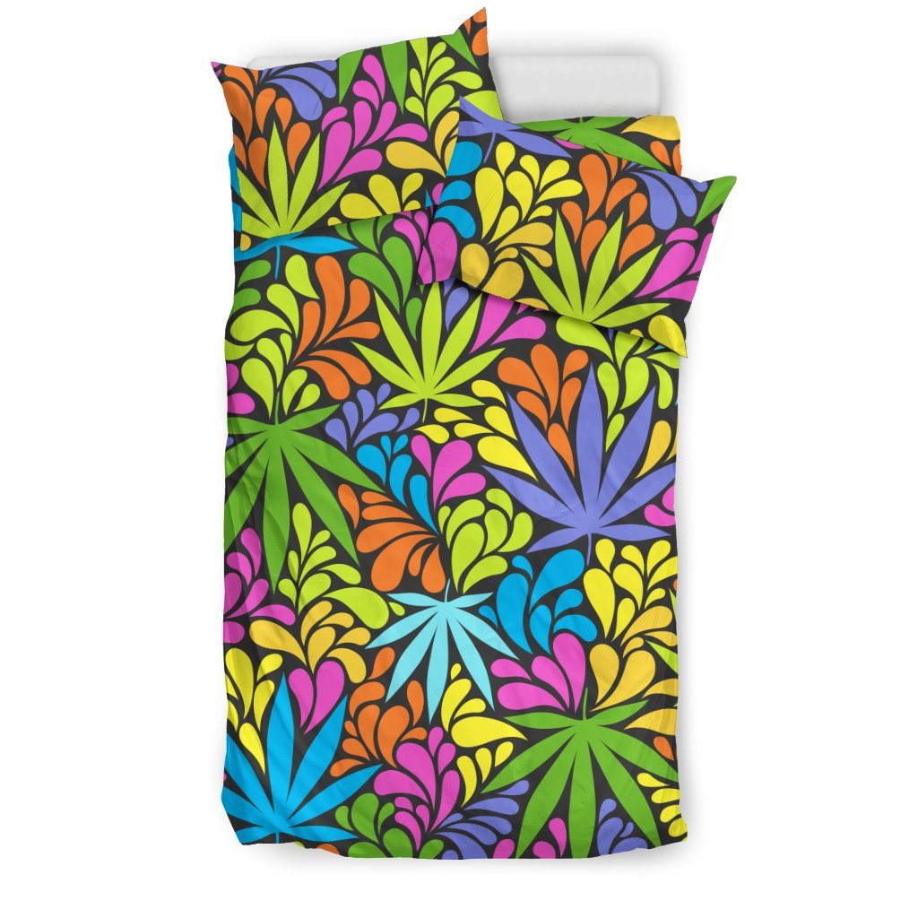 Weed Colorful 3D Customized Duvet Cover Bedding Sets