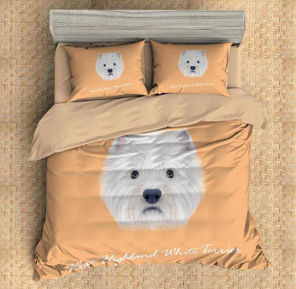 West Highland White Terrier 3D Customized Duvet Cover Bedding Sets