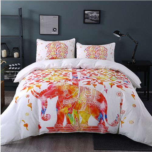White And Red Bedding Set