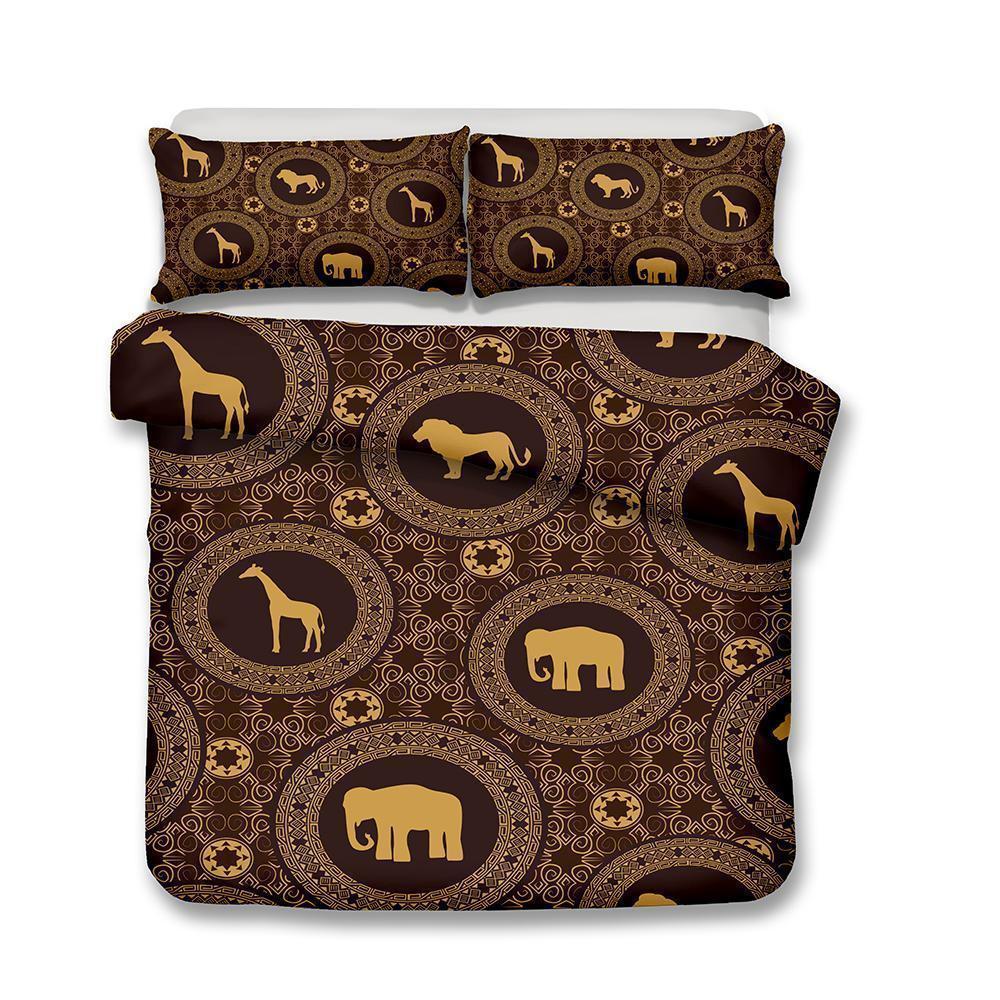 Wholesale New Design Art Print Bohemia Brown Theme Bohemian Comforter Boho Bedspreadss3D Customized Duvet Cover Bedding Sets