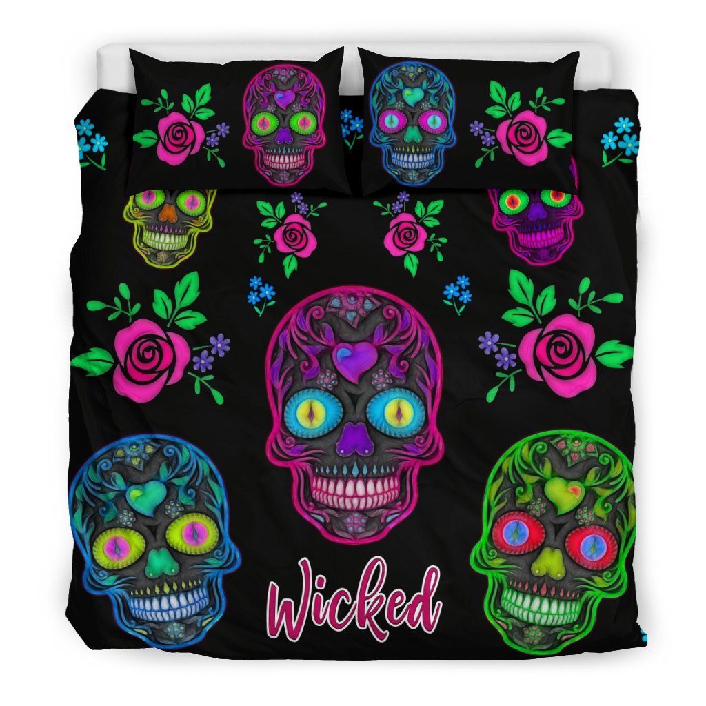 Wickedkulls 3D Customized Duvet Cover Bedding Sets