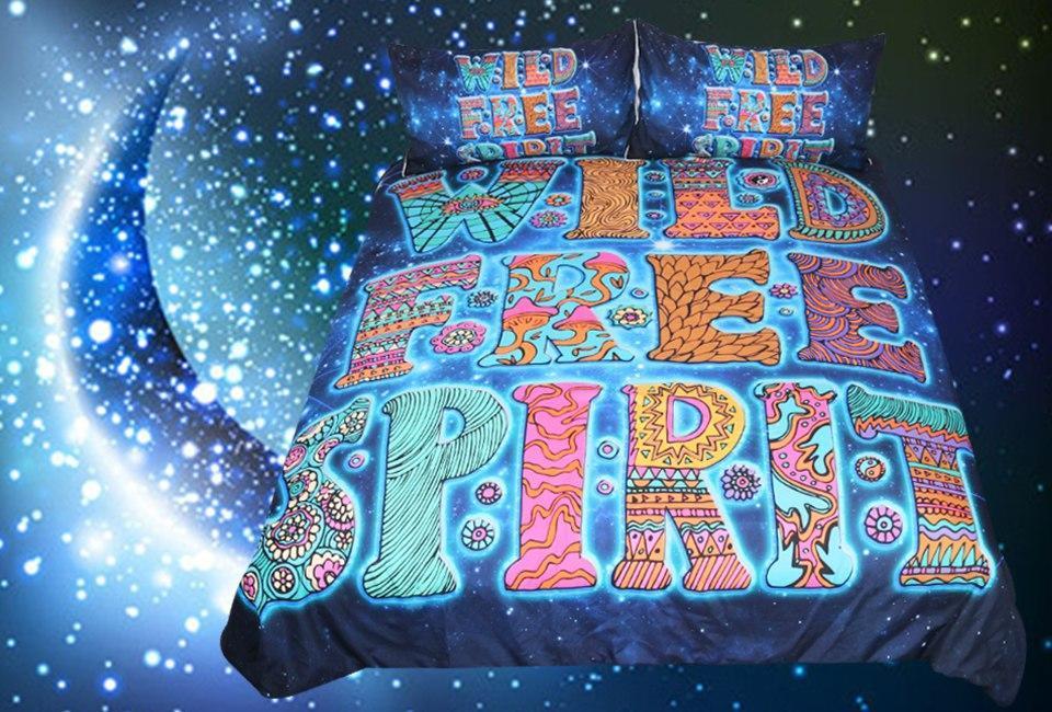 Wild Free pirit Galaxy ART HOP 3D Customized Duvet Cover Bedding Sets
