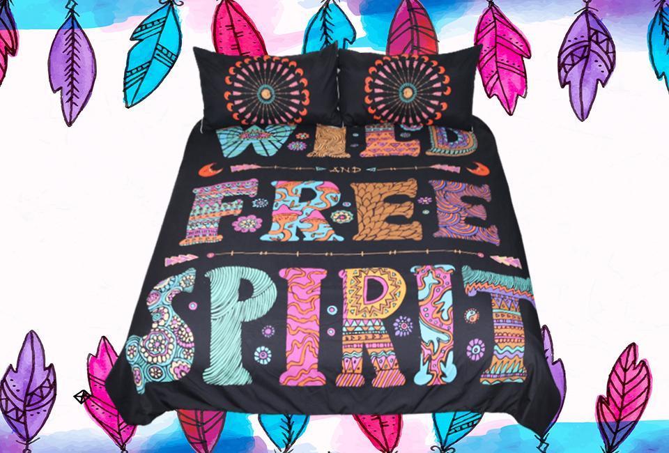 Wild Free pirit Mandala ART HOP 3D Customized Duvet Cover Bedding Sets