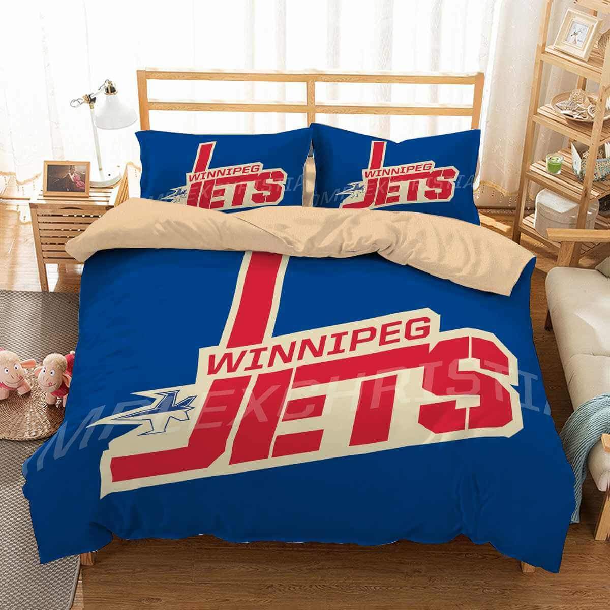 Winnipeg Jets 3D Customized Duvet Cover Bedding Sets