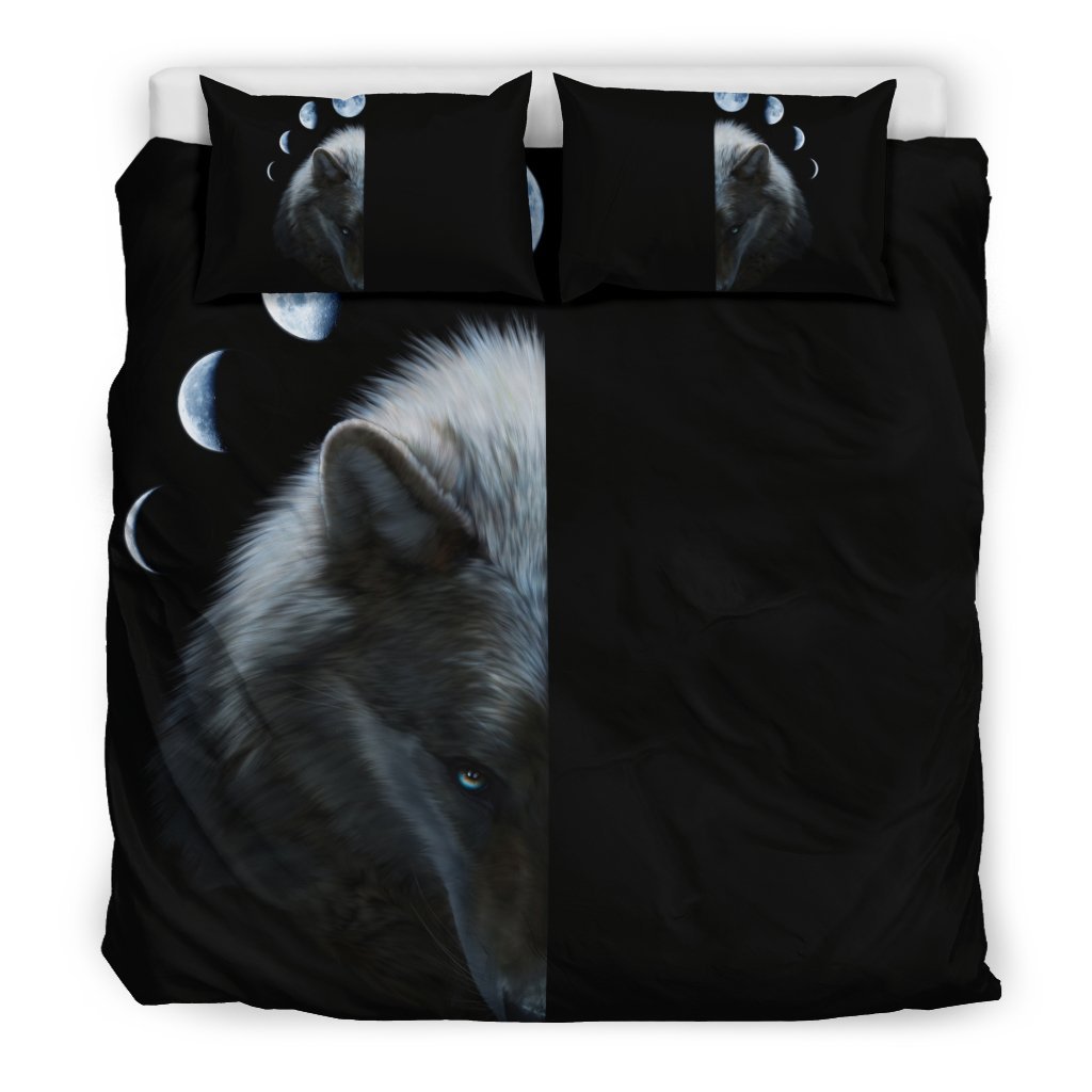 Wolf and Moon 3D Customized Duvet Cover Bedding Sets