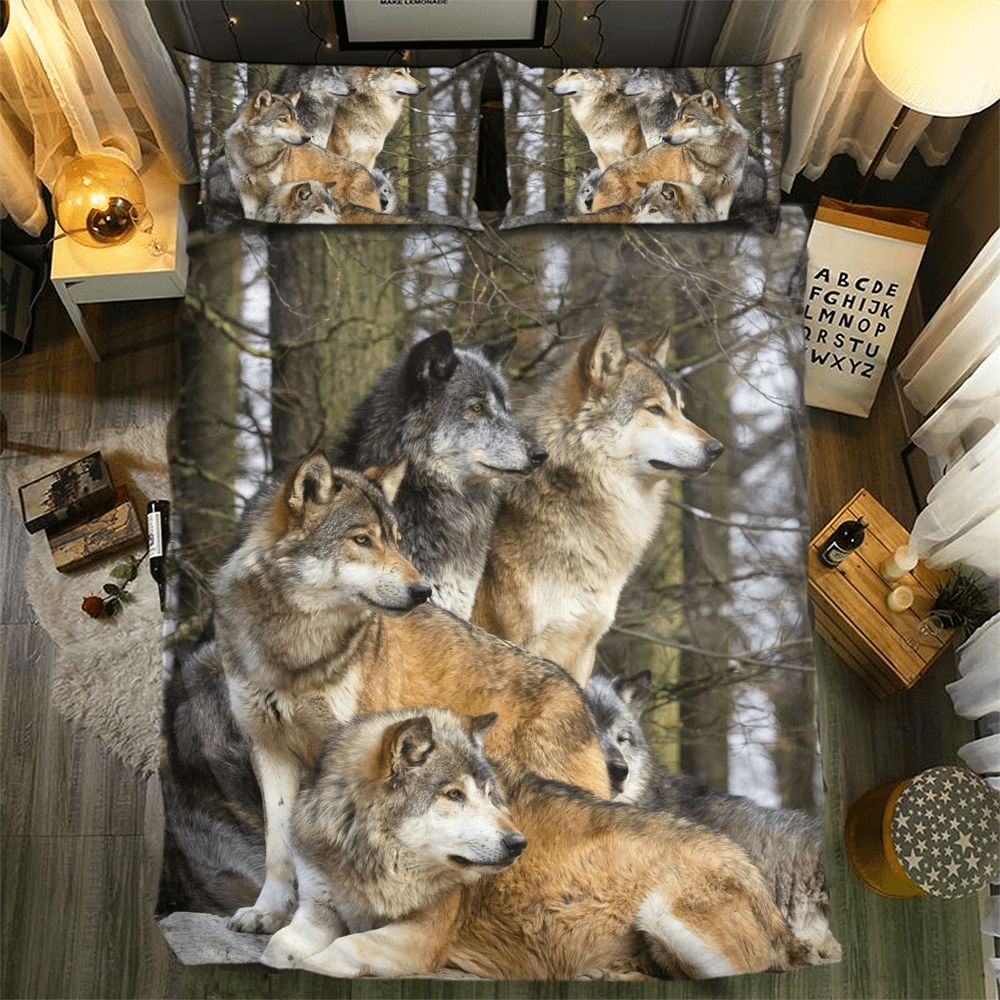 Wolf Collection 0906253D Customized Duvet Cover Bedding Sets