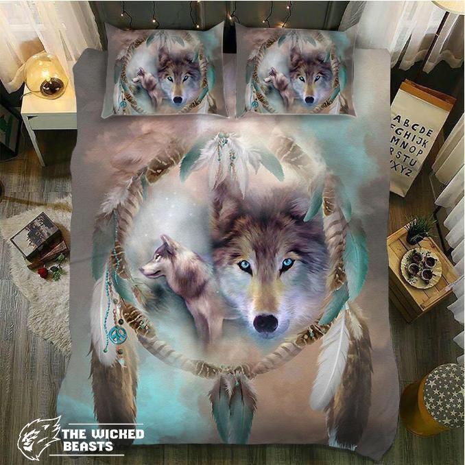 Wolf Dreamcatcher3D Customized Duvet Cover Bedding Sets