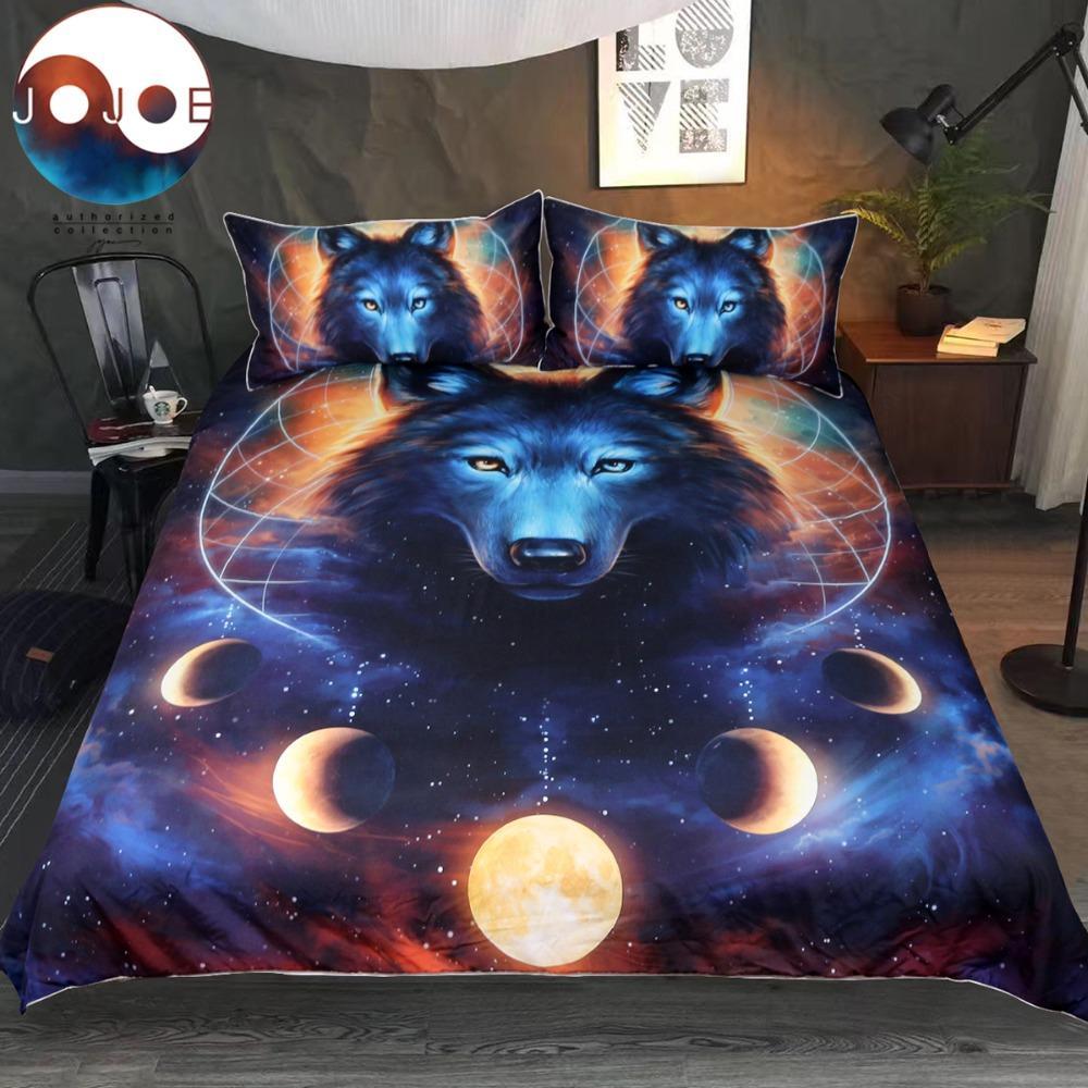 Wolf Galaxy 3D Print 3D Customized Duvet Cover Bedding Sets