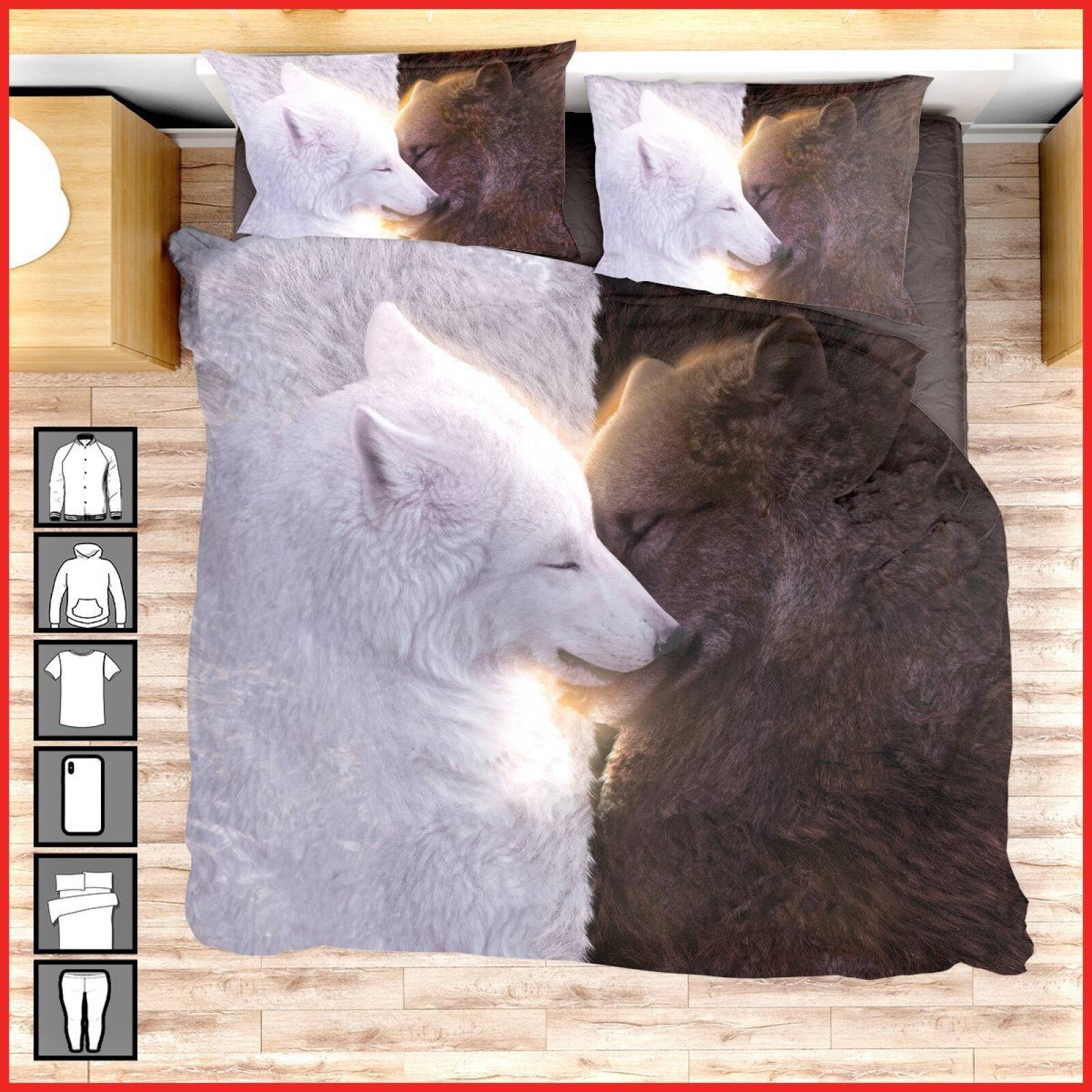 Wolf Mates 3 4 Pcs/S 3D Customized Duvet Cover Bedding Sets