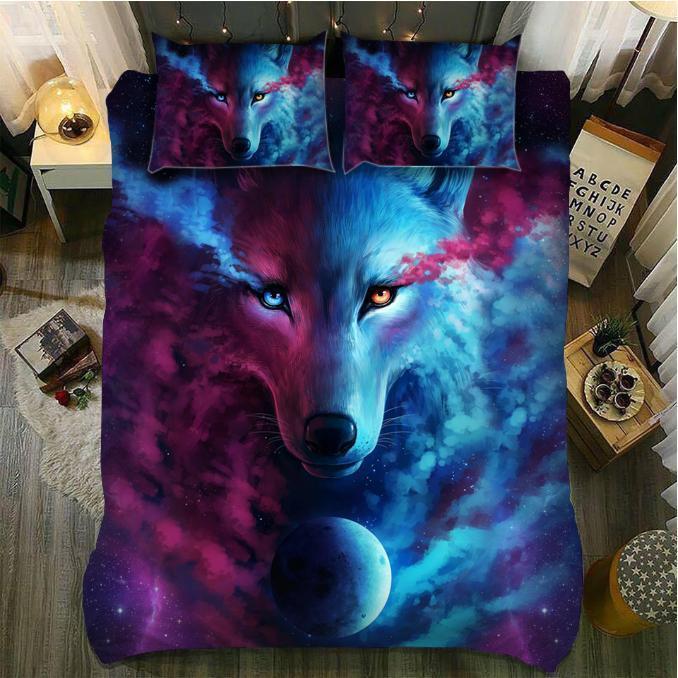 Wolf Universe3D Customized Duvet Cover Bedding Sets