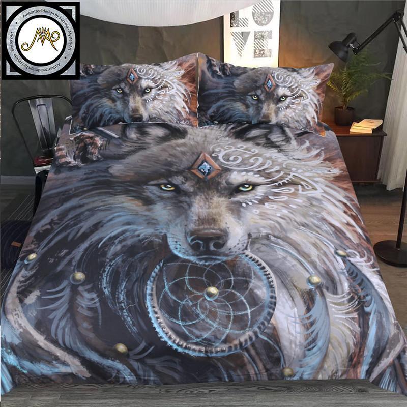 Wolf Warrior byunimaArt 3D Customized Duvet Cover Bedding Sets