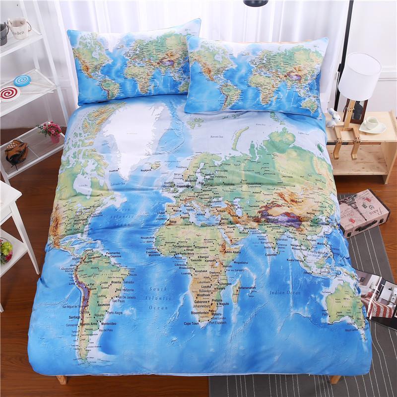 World Map Bedding Set