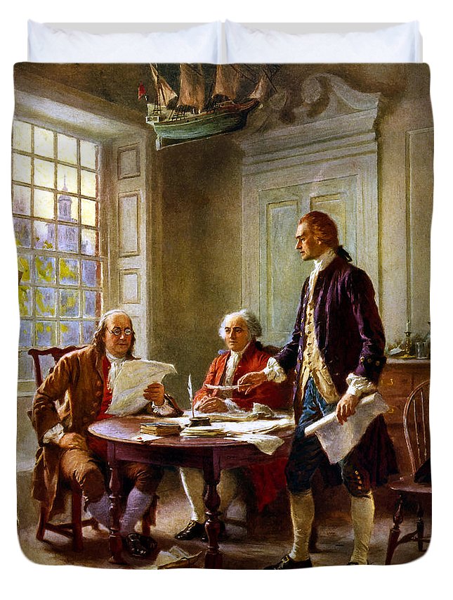 Writing The Declaration Of Independence 3D Customized Duvet Cover Bedding Sets