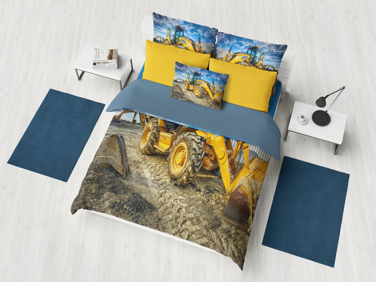 Yellow Heavy Equipment Operator 3D Customized Duvet Cover Bedding Sets
