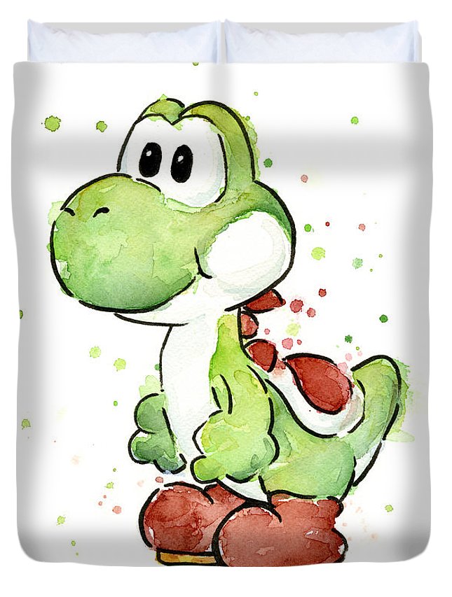 Yoshi Watercolor 3D Customized Duvet Cover Bedding Sets