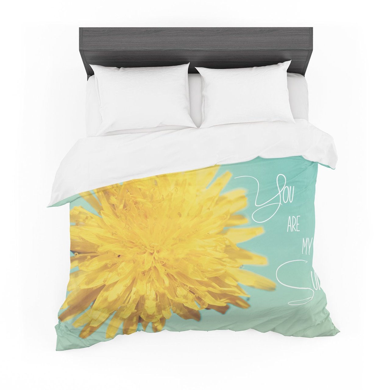 You Are Myunshine Teal Flower Featherweight3D Customized Duvet Cover Bedding Sets