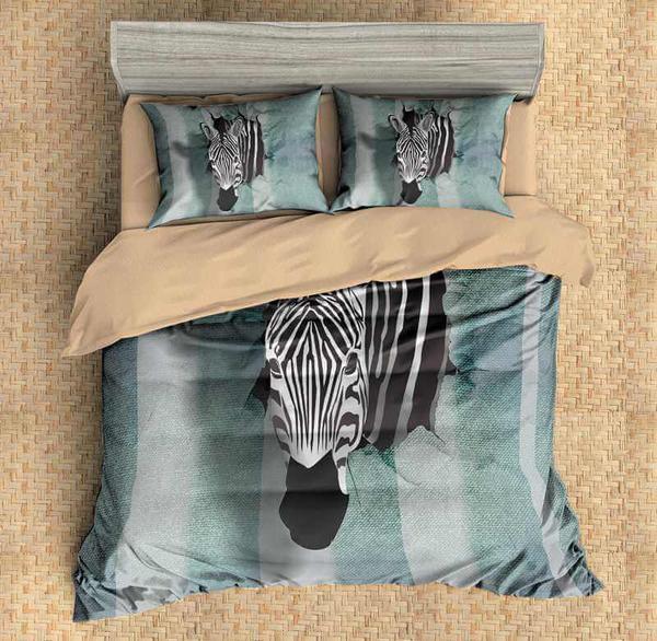 Zebra 4 3D Customized Duvet Cover Bedding Sets