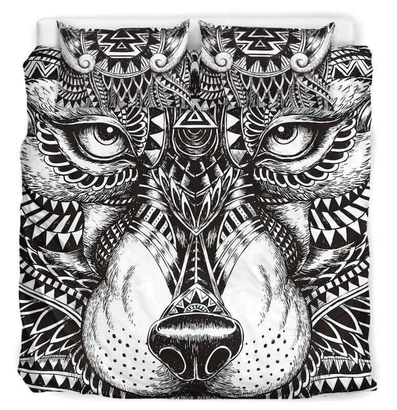 Zentangle Wolf Bedding Set