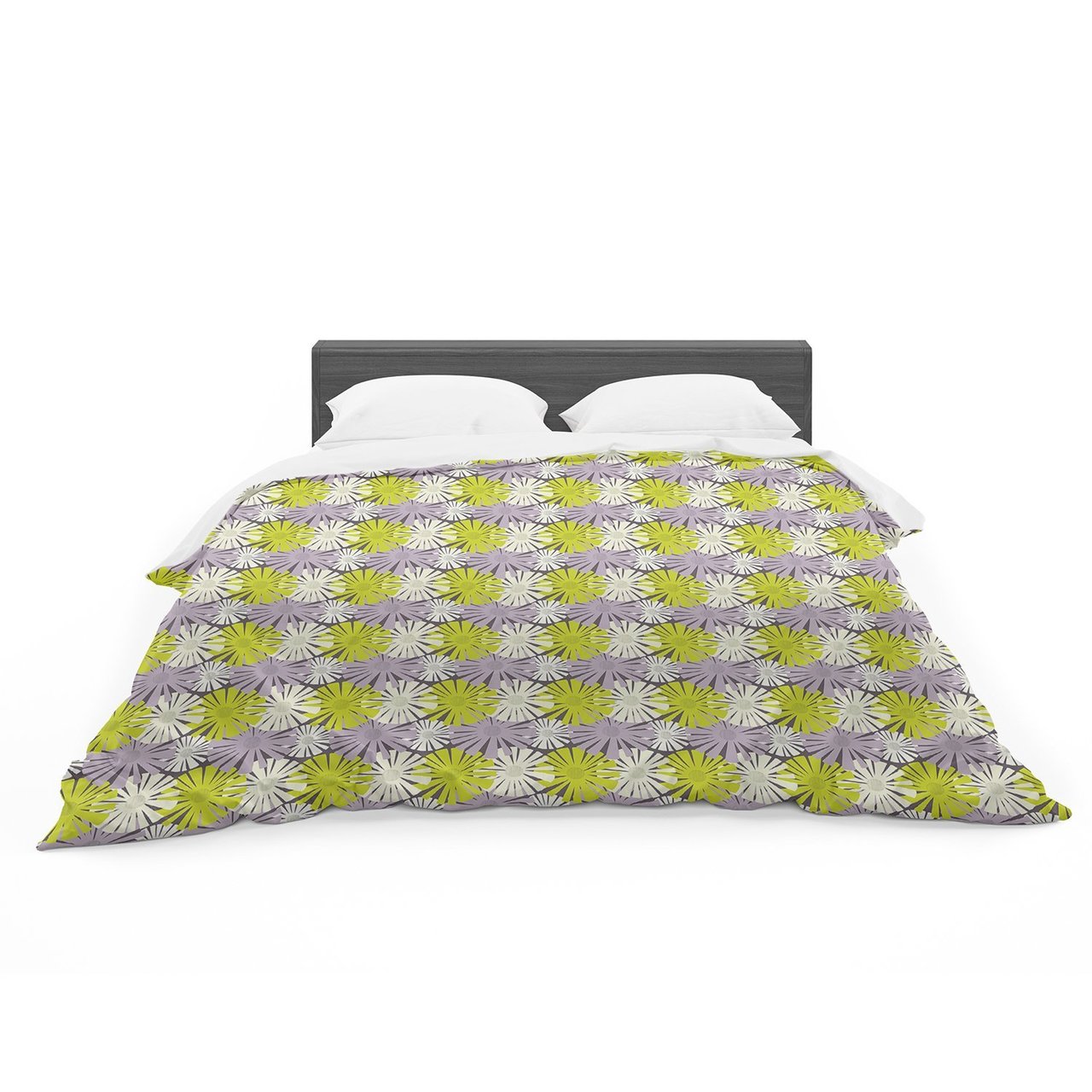 Zinnia Yellow Purple Cotton3D Customized Duvet Cover Bedding Sets