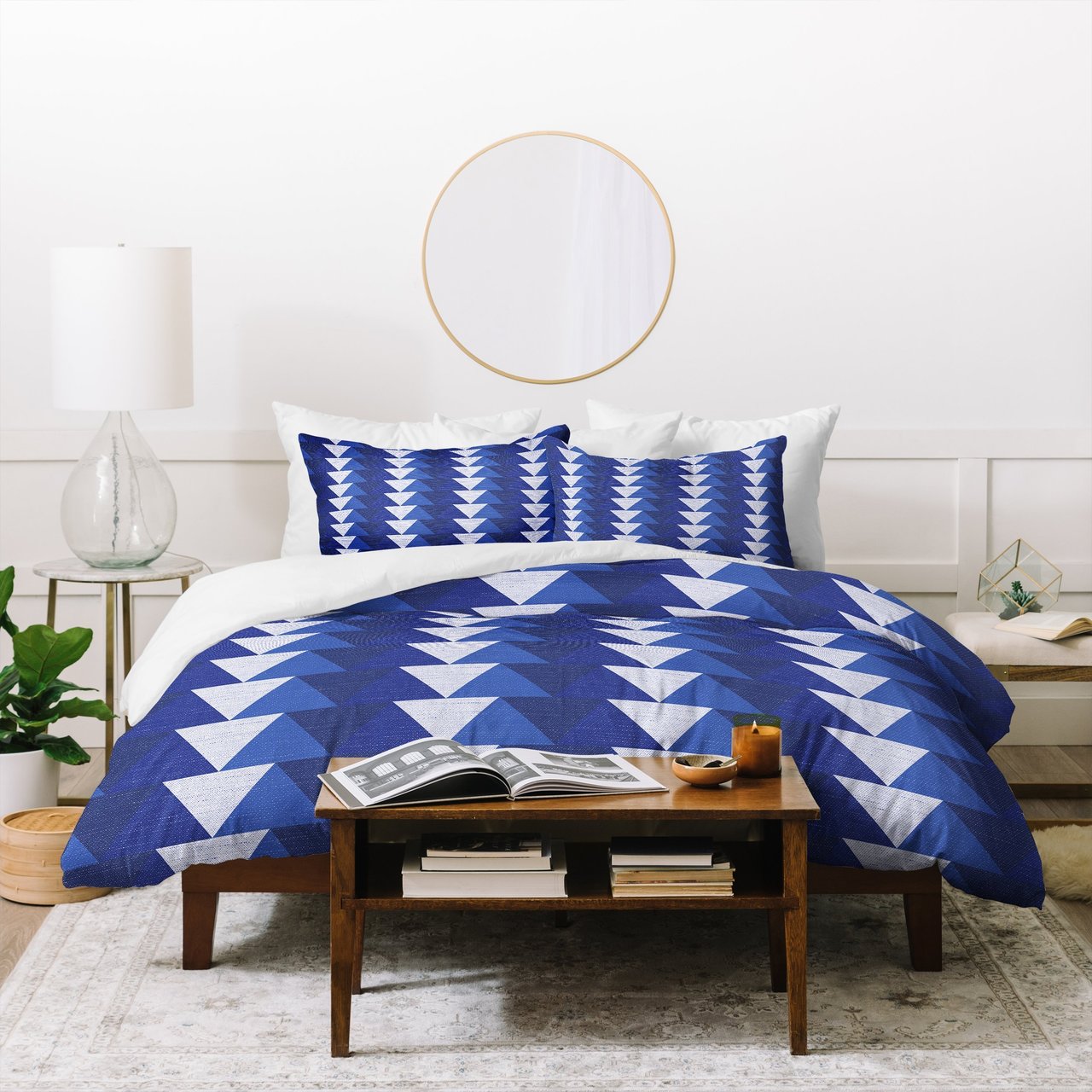 Zoe Wodarz Indigo Triangle Duvet Cover Bedding Sets