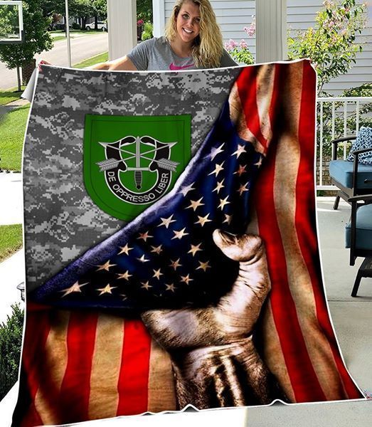 10th Special Forces Group Sherpa Fleece Blanket