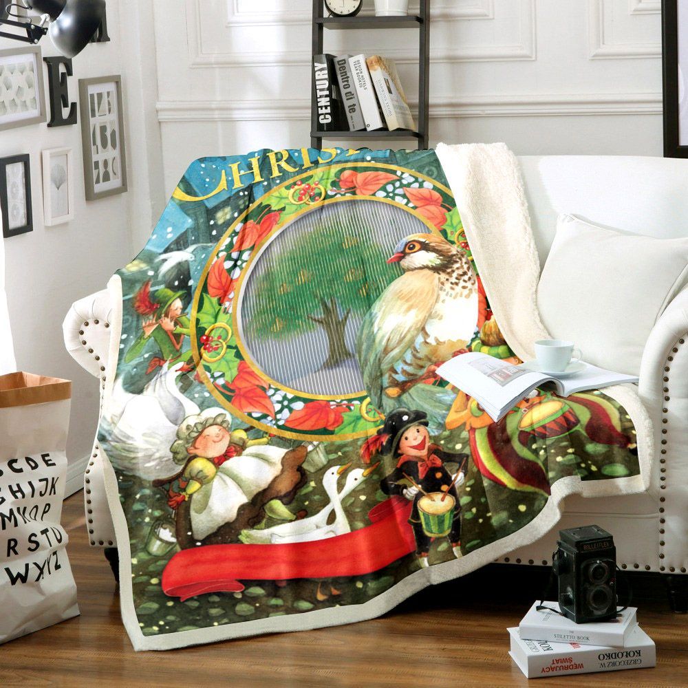 12 Days Of Christmas Sherpa Fleece