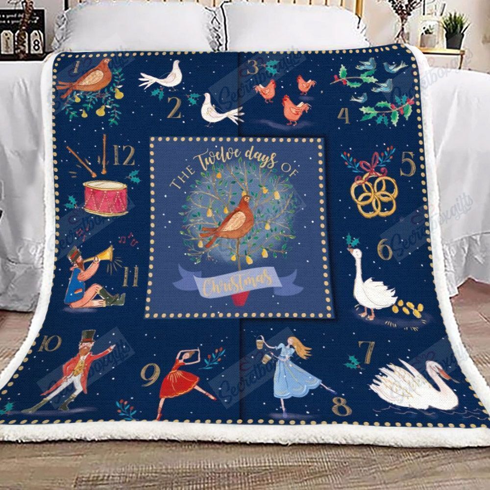 12 Days Of Christmas Fleece Blanket