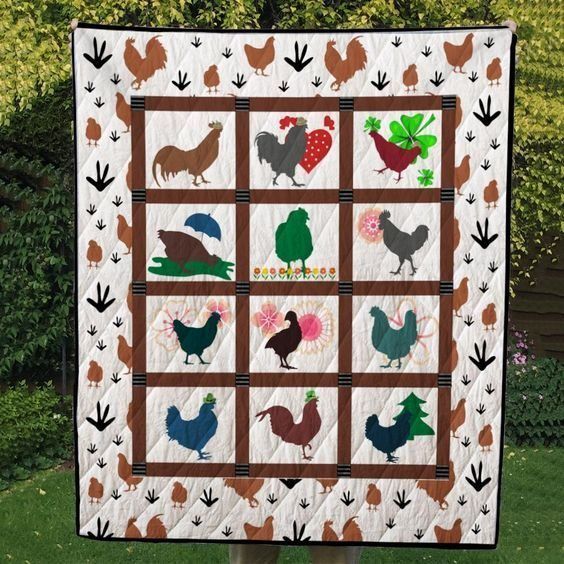 12 Months Of Chicken GS-CL-KC0307 Quilt Blanket