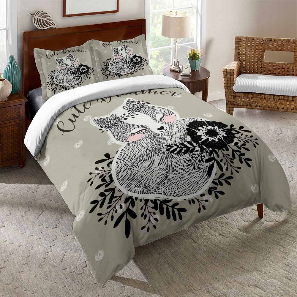 2020 Cartoon Animals Fox Printed Bedding Set