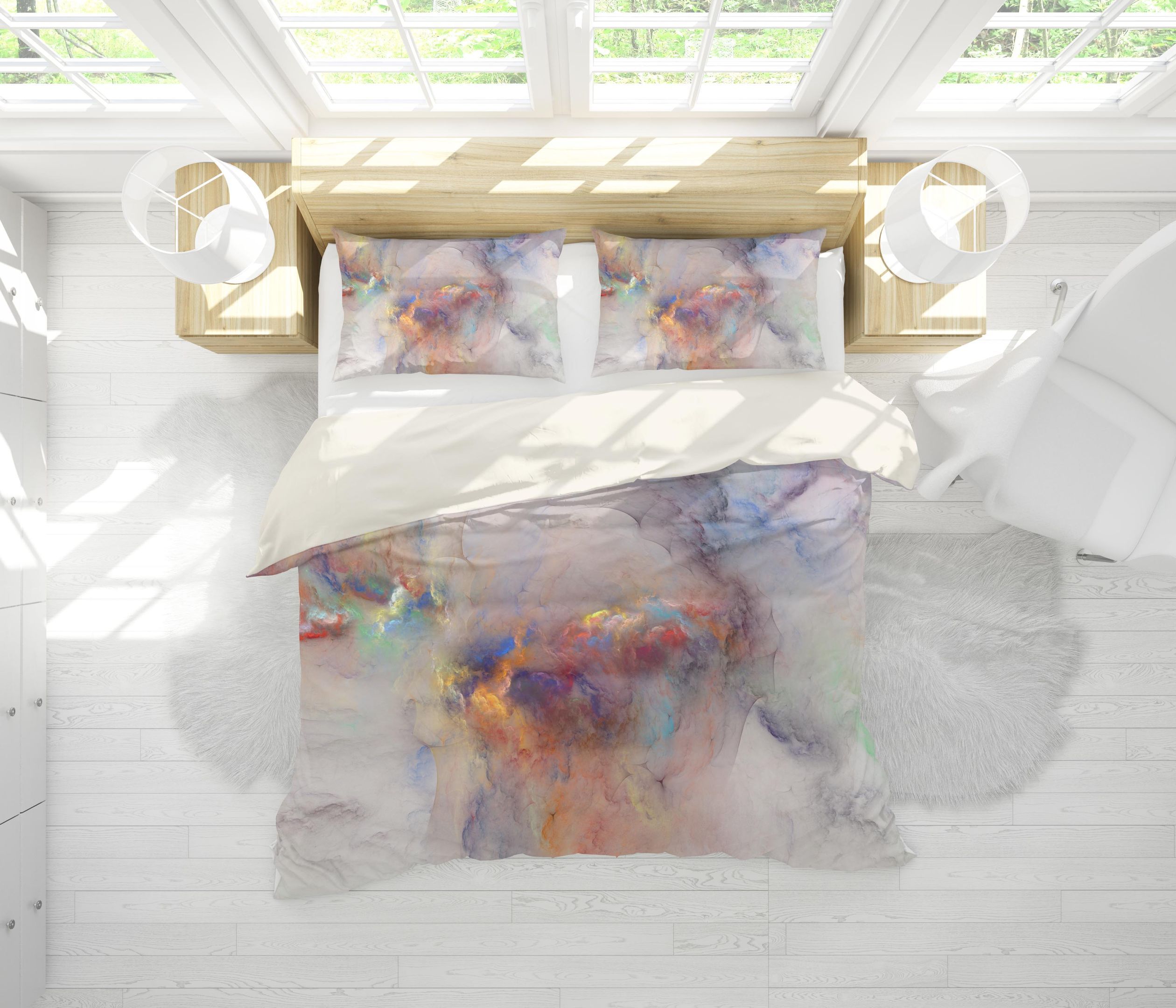 3d Abstract Colorful Pattern Bedding Set