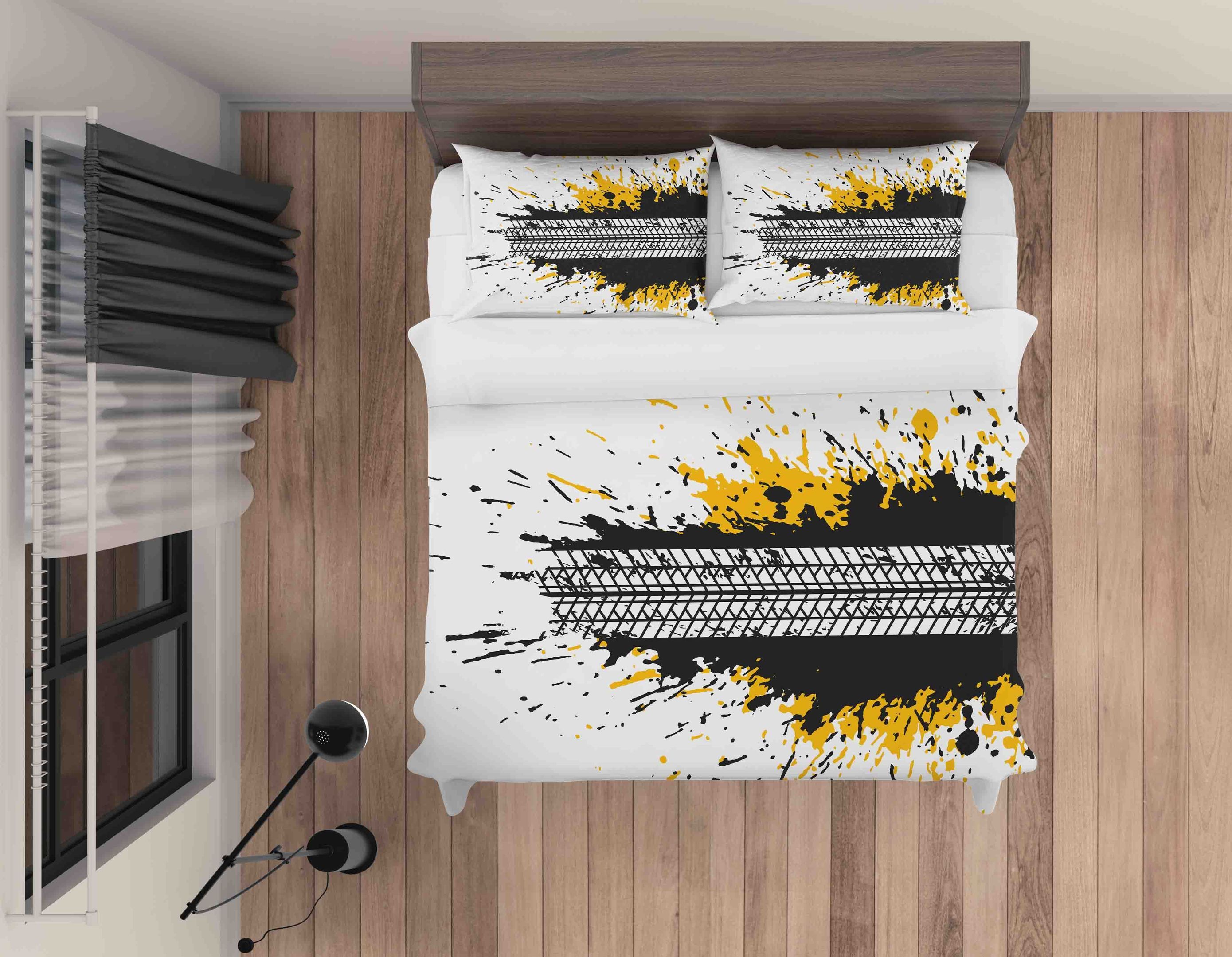 3d Abstract Tire Splash Bedding Set