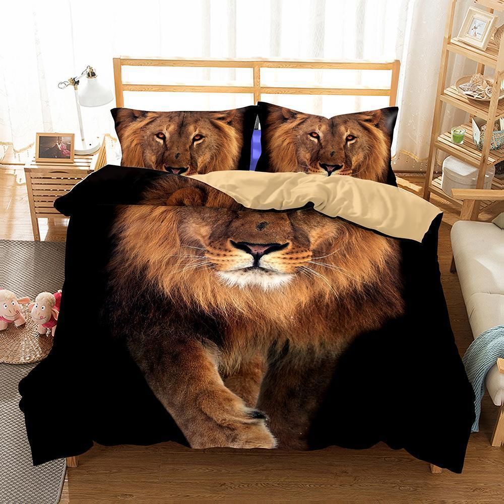 3D Animal Lion BPrinted Bedding Set