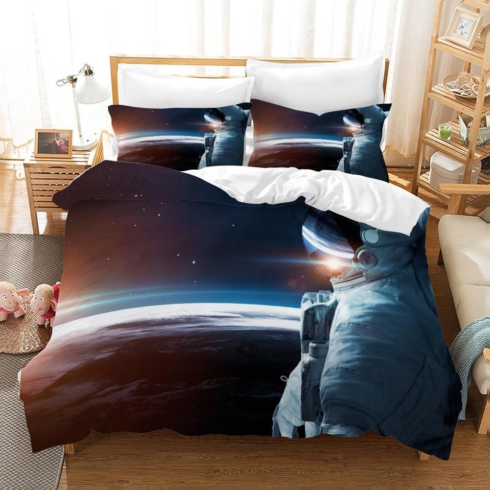 3d Astronaut Universe Space Bedding Set