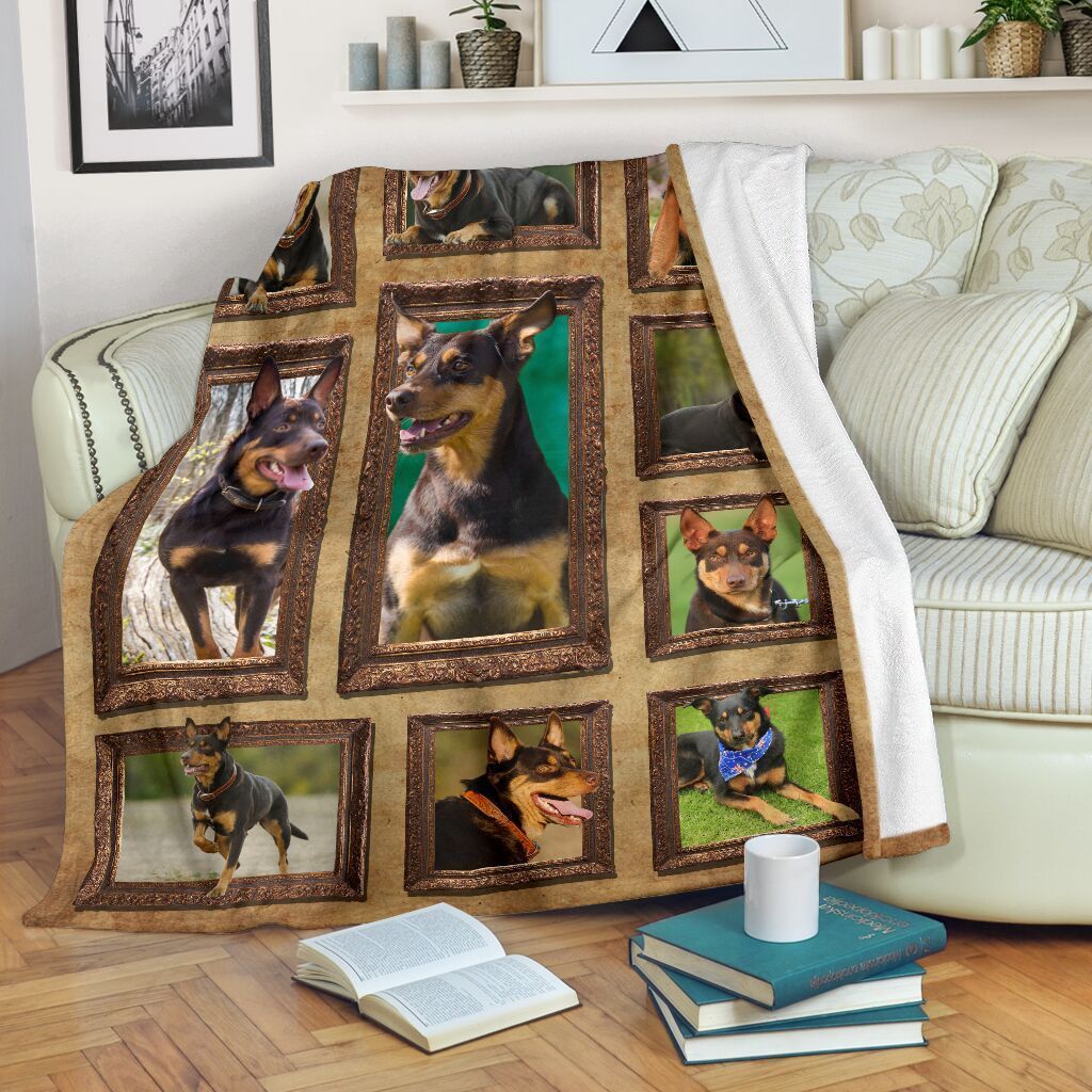 3d Australian Kelpie Dog Sherpa Fleece Blanket