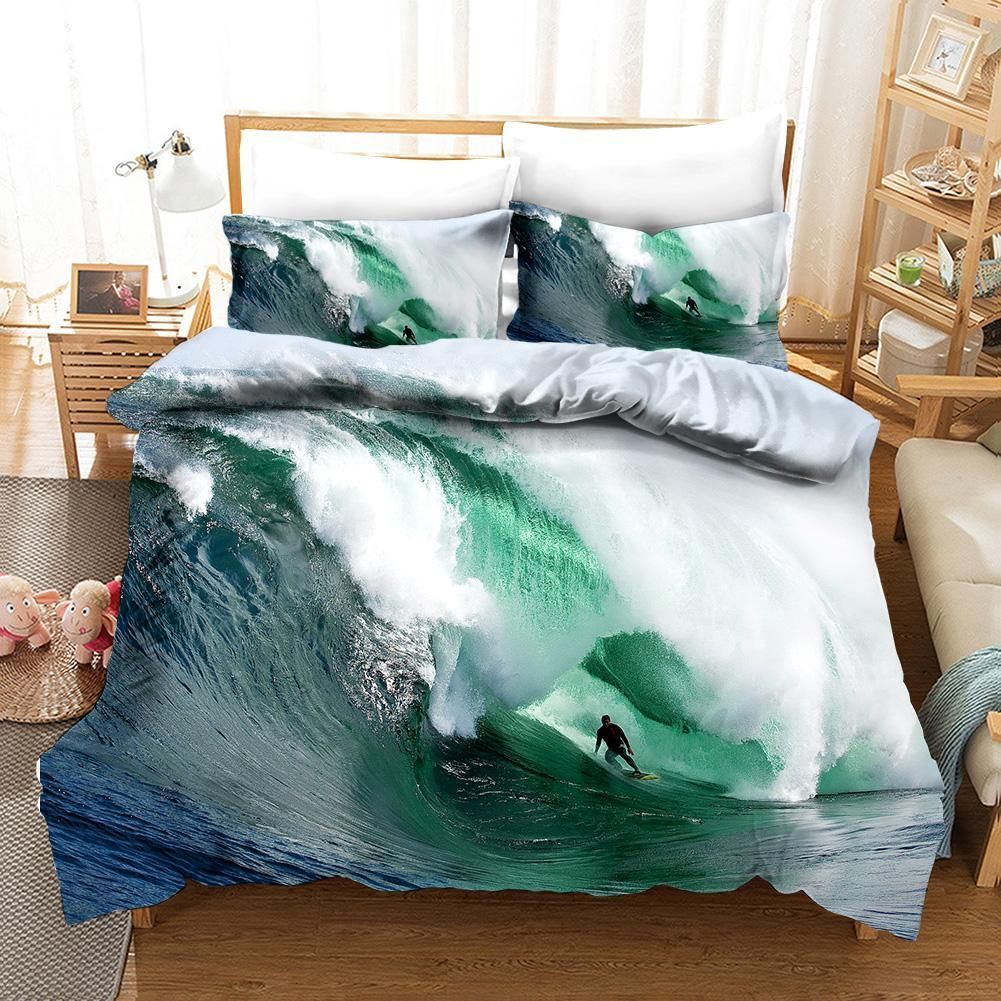 3d Awesome Surfer Sea Bedding Set