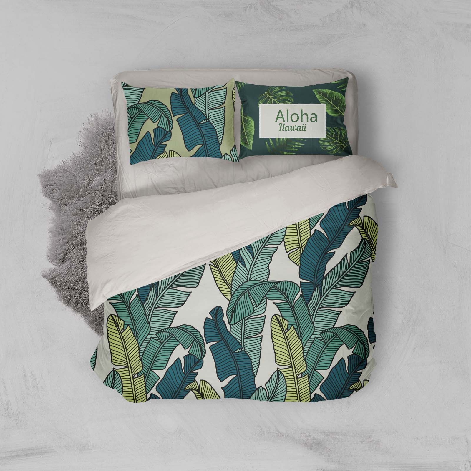 3d Banana Leaves Bedding Set